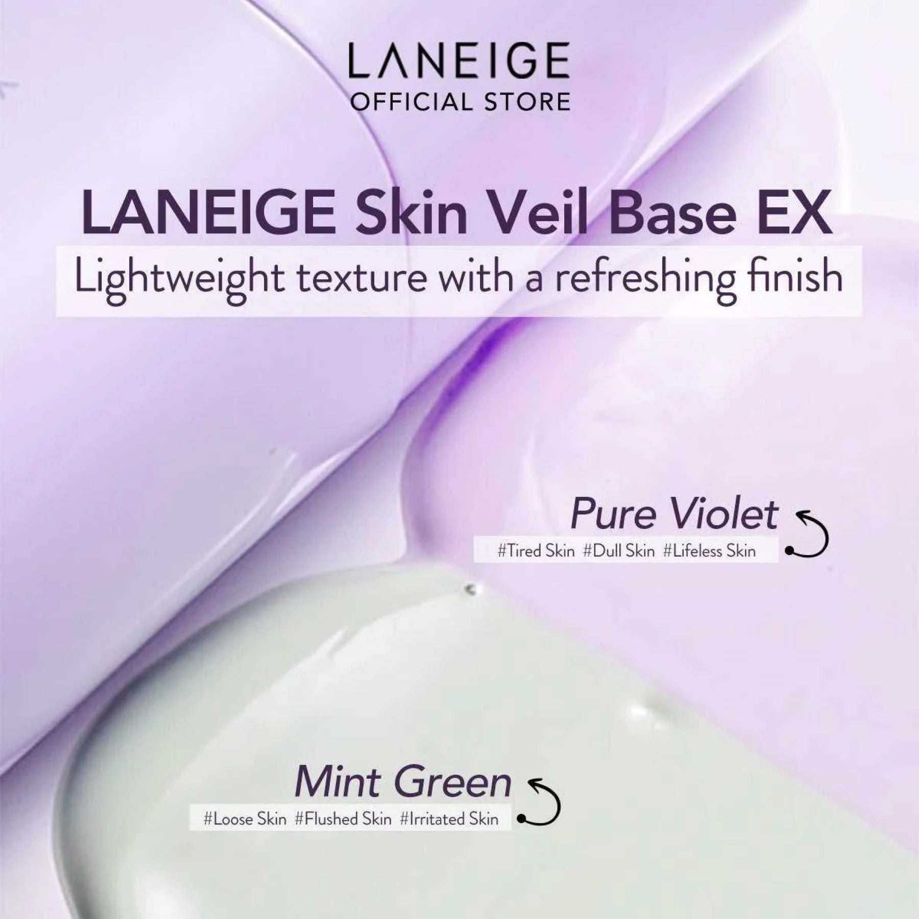 Laneige Base voile de peau EX SPF 28 PA++ teinte #40 Violet Pur 30 ml