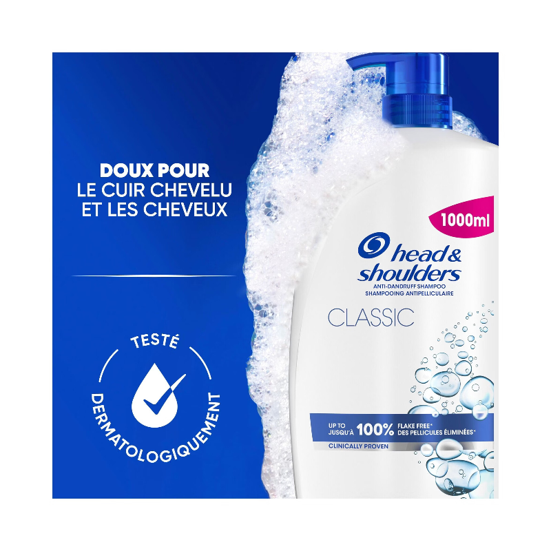 HEAD&SHOULDERS Shampooing classique - 1 L