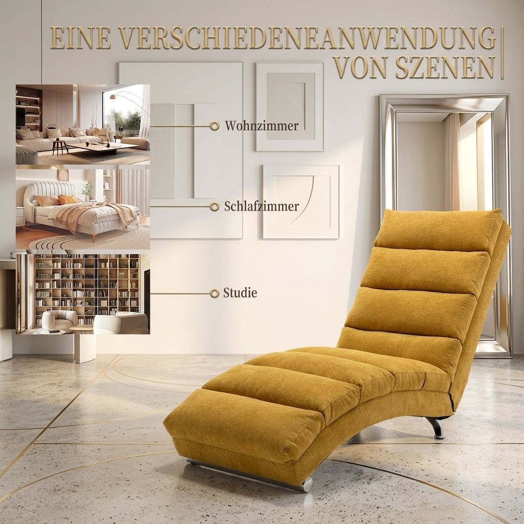 URBAN MEUBLE Chaise longue de relaxation en tissu 55x162x84 cm