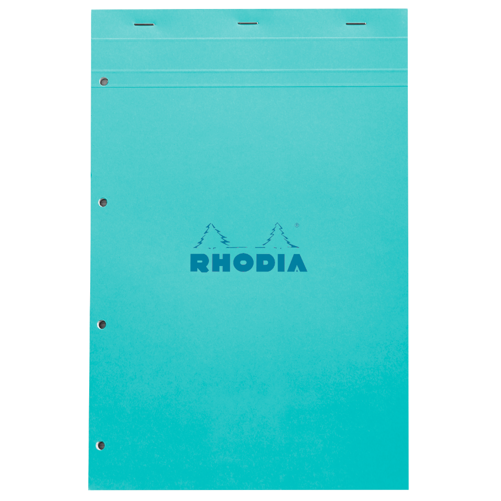 CLAIREFONTAINE Rhodia bloc agrafé COULEURS N°20 5/5 80 feuillets microperforés et perforés 4 trous, couvertures assorties