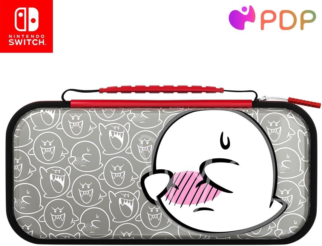 PDP Housse de protection Trave Case pour Nintendo Switch, Switch Lite et Switch OLED - Licence officielle - Gris - Motif Boo Hoo Glow qui brille dans le noir