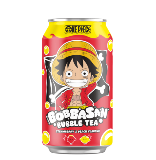 ULTRAPOP One Piece Bobbasan Luffy Bubble tea saveur fraise & pêche - 33 cl
