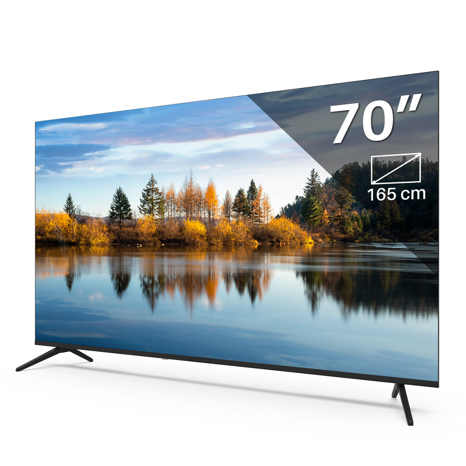 TeeView Google Smart TV TV70UQG-EU QLED Ultra HD 4K, 70 pouces / 178 cm, design sans cadre, triple tuner DVB-T/T2/S/S2/C, HDMI x3, USB x2, CI+