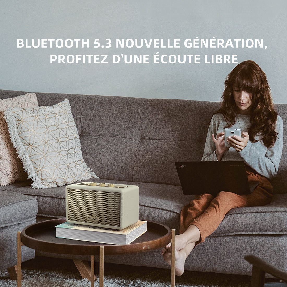 Mlove A200 Enceinte Bluetooth portable - Blanc
