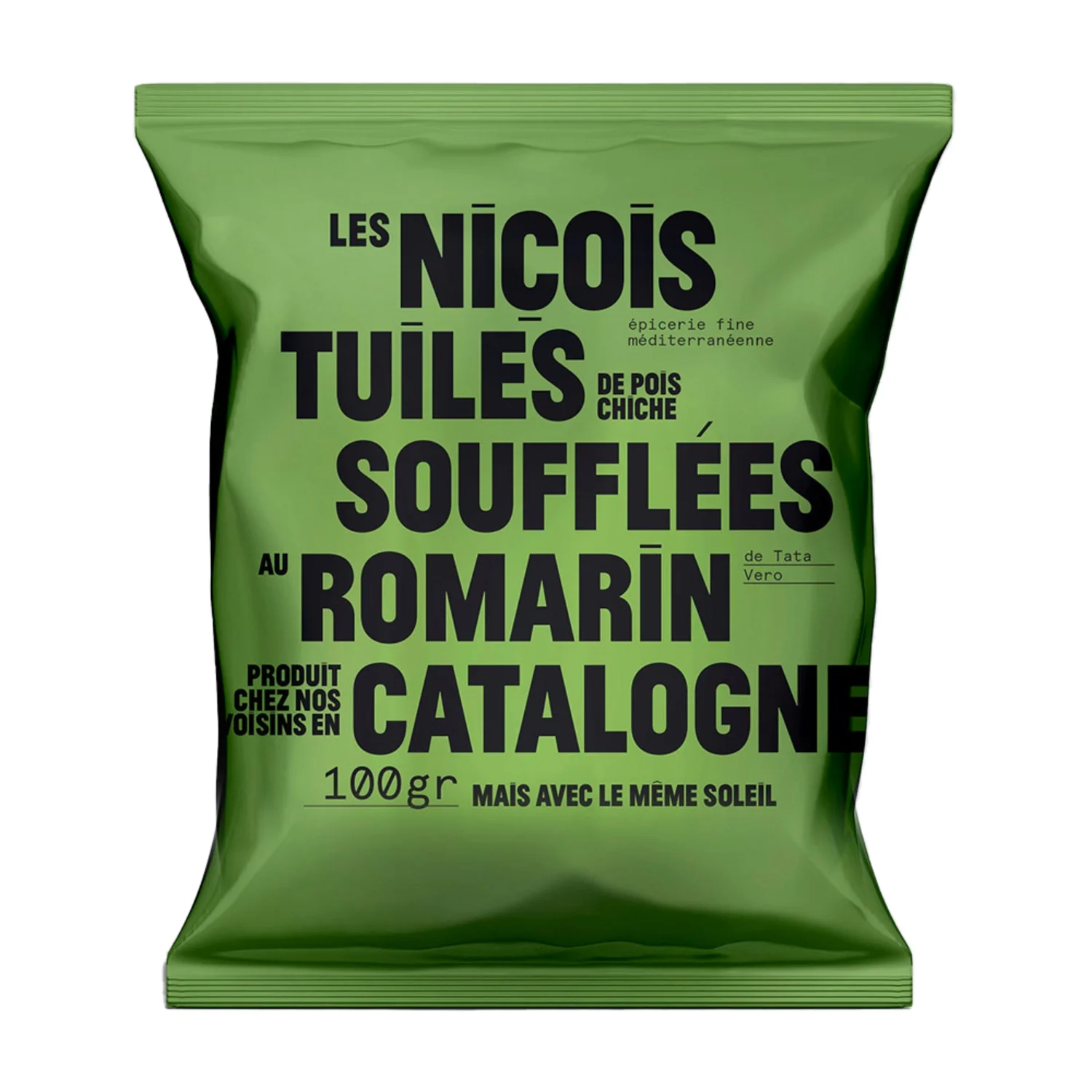 LES NICOIS Tuiles de pois chiches romarin le sachet de 100g