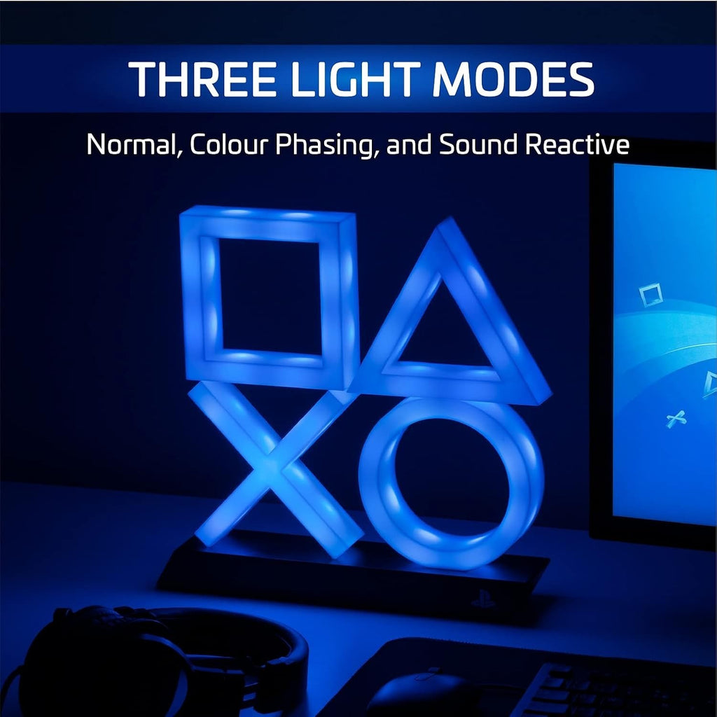 PlayStation 5 Icons Light XL - sous Licence Officielle - 32 cm - Réactif à la Musique - Alimenté par USB ou Batterie