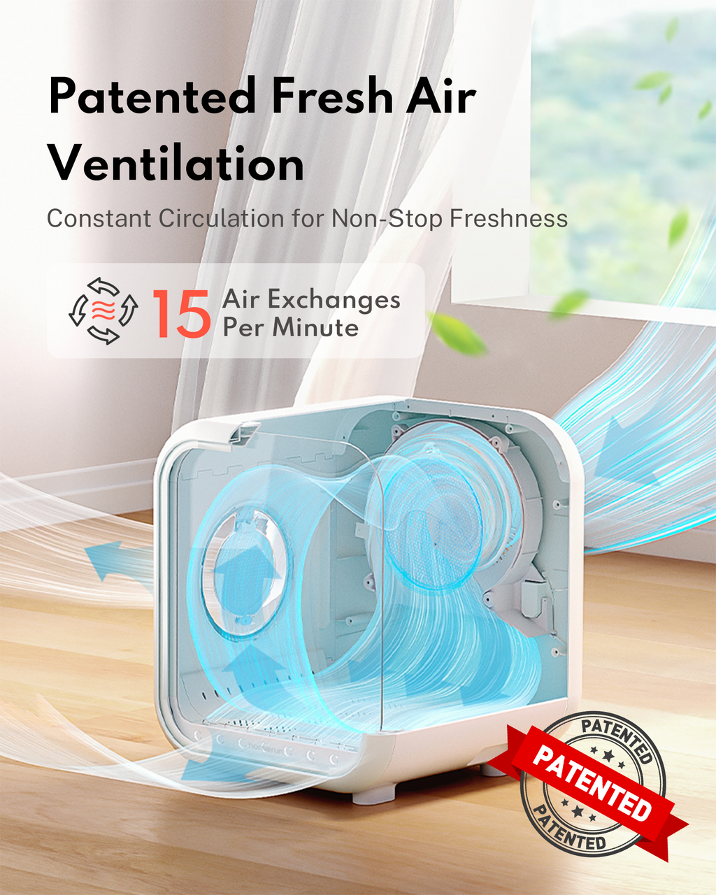 Homerunpet Drybo Caisson de séchage automatique pour animaux PD50, capacité 50 L, fonctionnement ultra-silencieux, température réglable, contrôle de sécurité intelligent