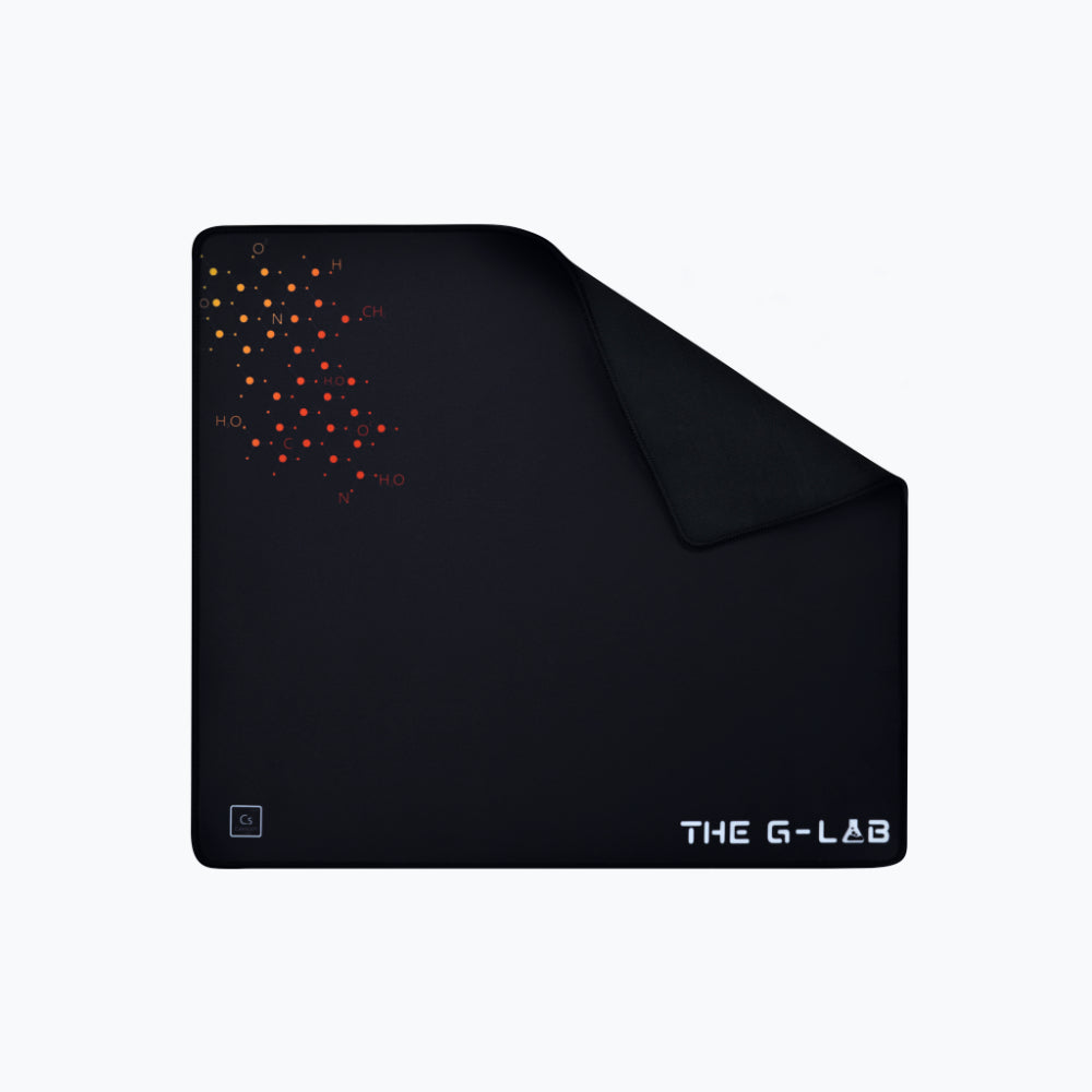 THE G-LAB Pad Caesium Tapis de Souris Gaming XL (450 x 400 mm) Surface Lisse, Base Antidérapante - Noir