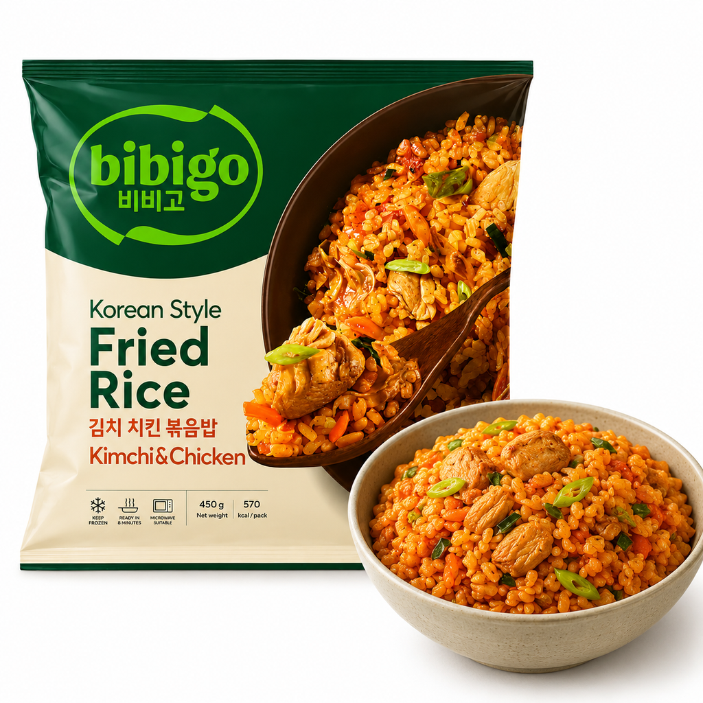 bibigo Riz sauté coréen saveur kimchi et poulet - 450 g