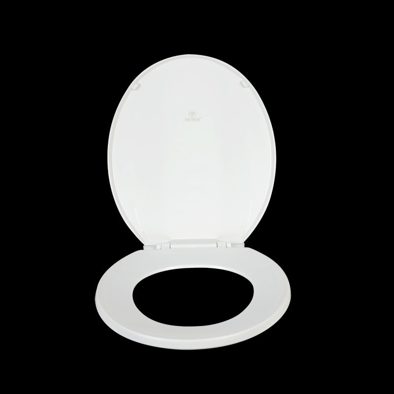 Abattant de toilette haut de gamme HomSeat de type O avec fonction de dégagement rapide, fabriqué en thermoplastique de haute qualité, 43 x 35,8 cm, 1 ensemble.