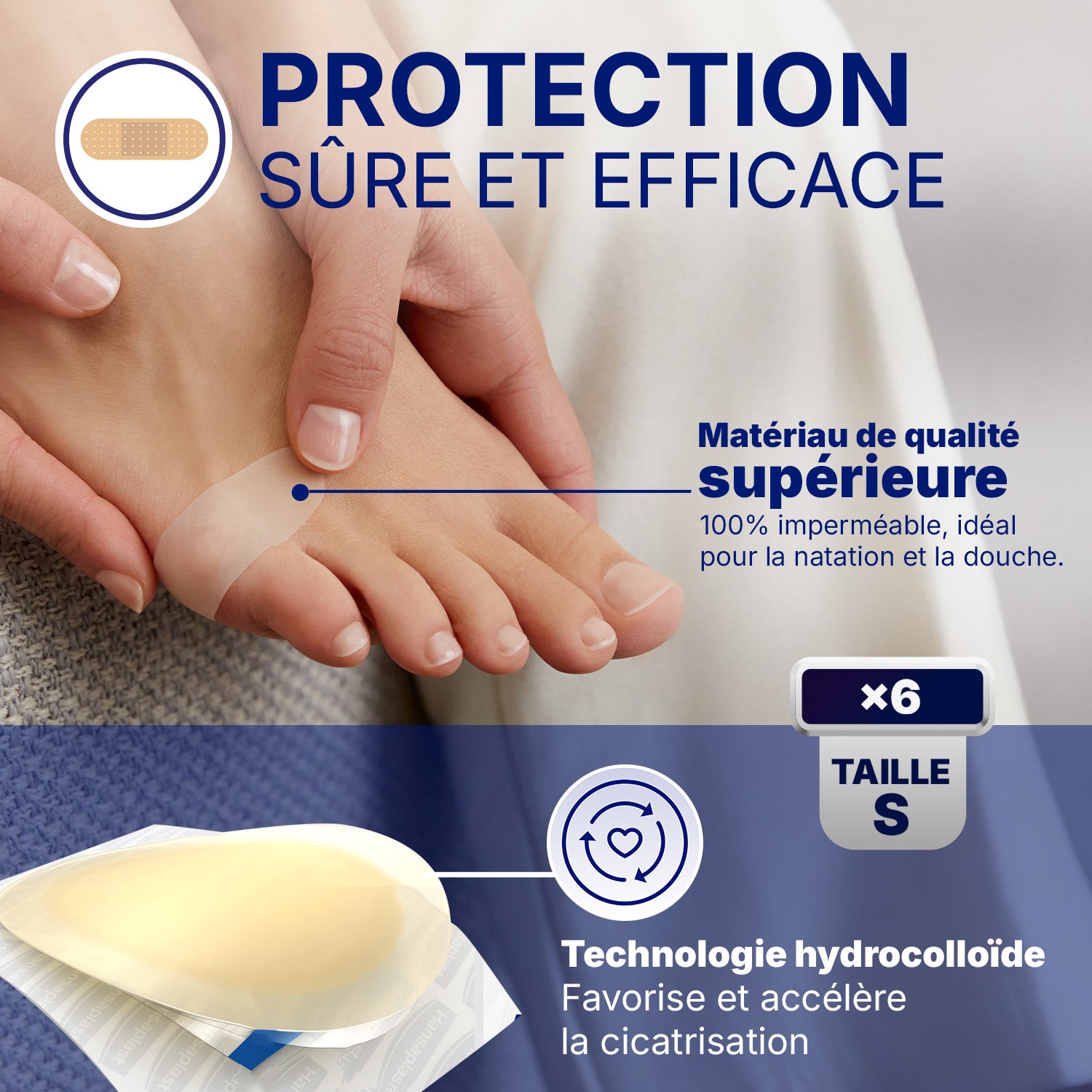 Hansaplast Pansements hydrocolloïdes ampoules petit format x6