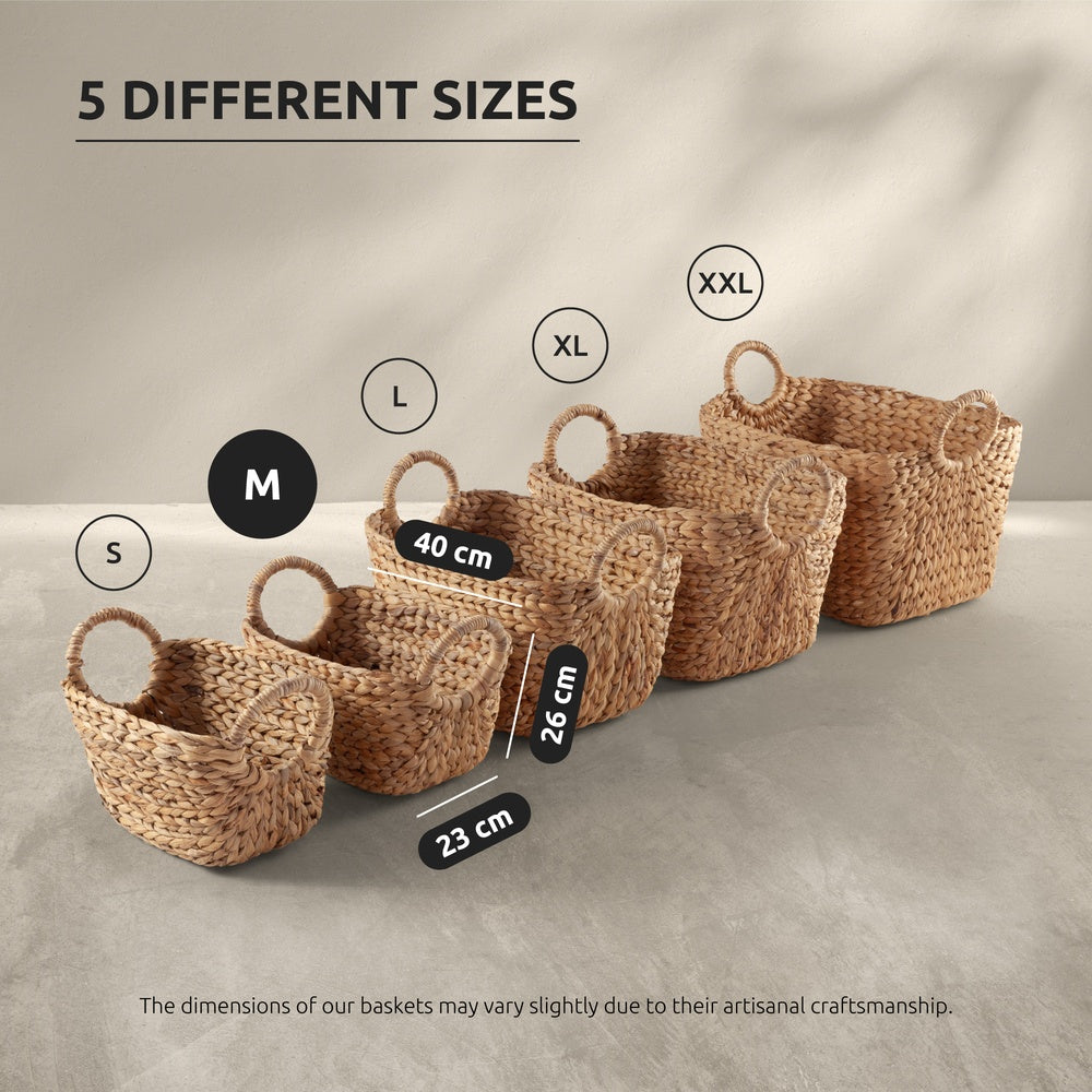 COMPACTOR Caracas Panier de Rangement en Jacinthe d'Eau Taille M