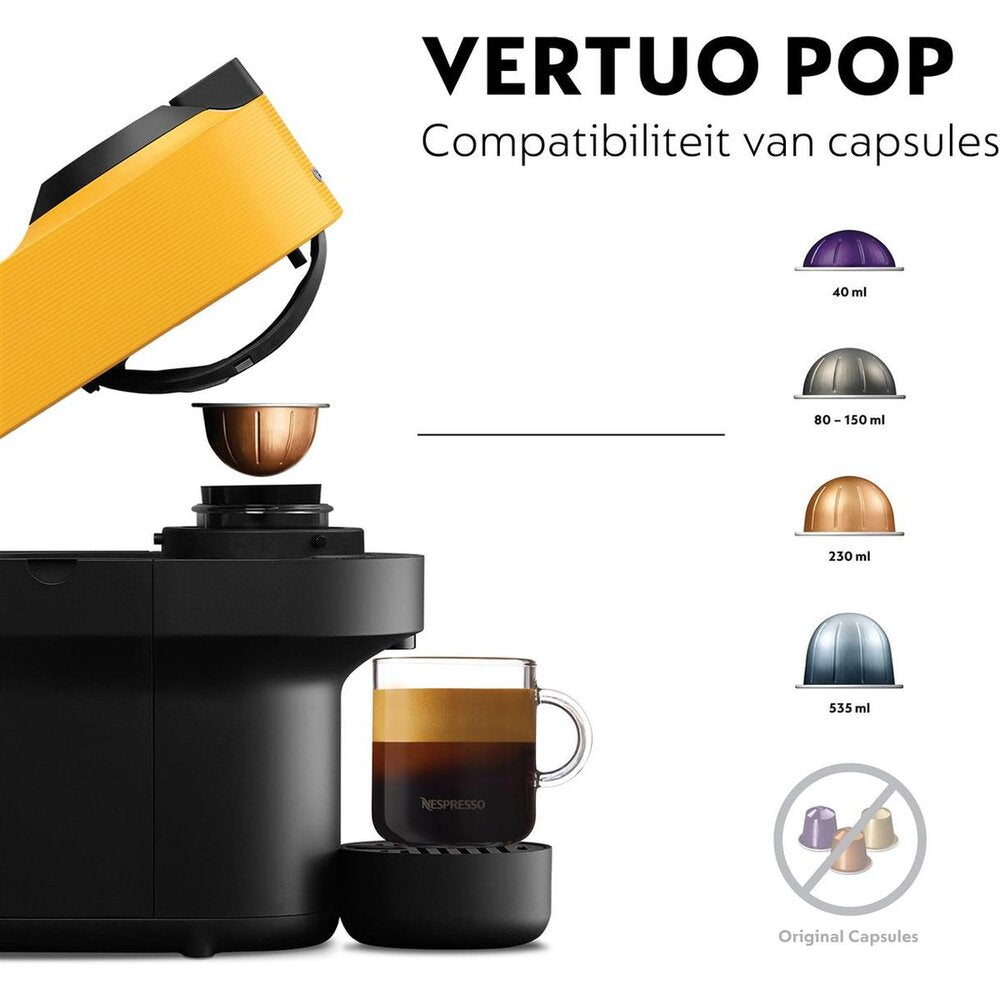 Nespresso Vertuo Next ENV90.Y - machine à café - 5 tailles de tasse - Wi-Fi/Bluetooth - chauffe rapide - Jaune