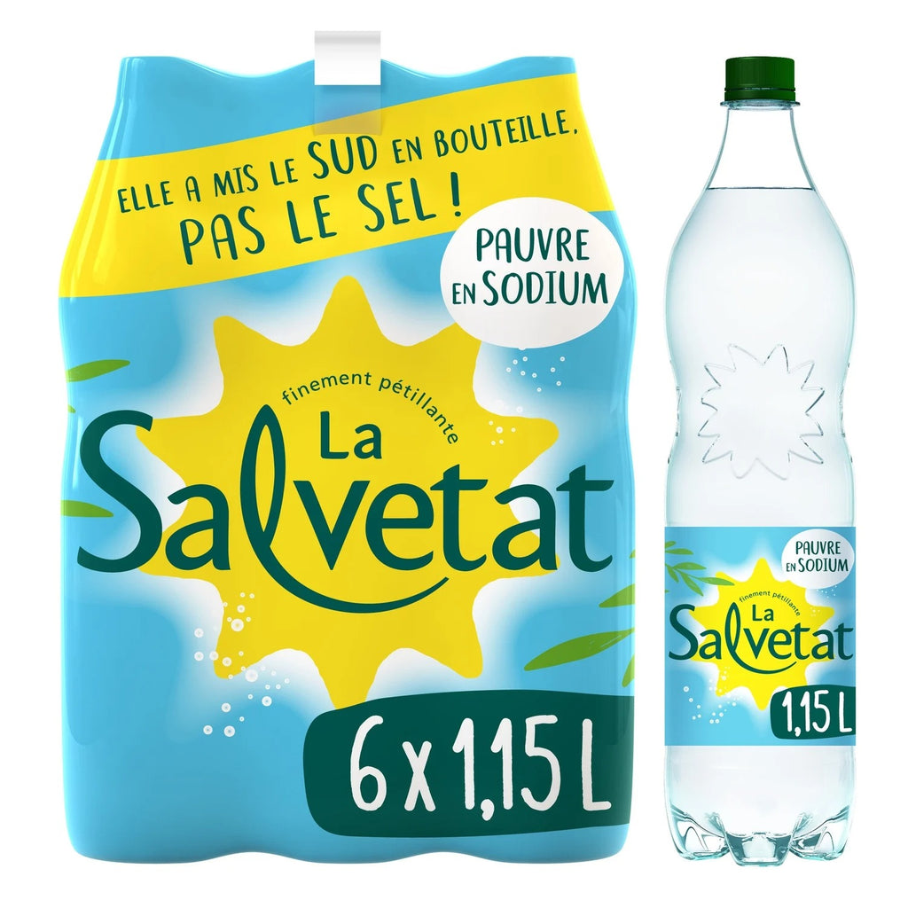 SALVETAT Eau gazeuse minérale naturelle 6x1.15L