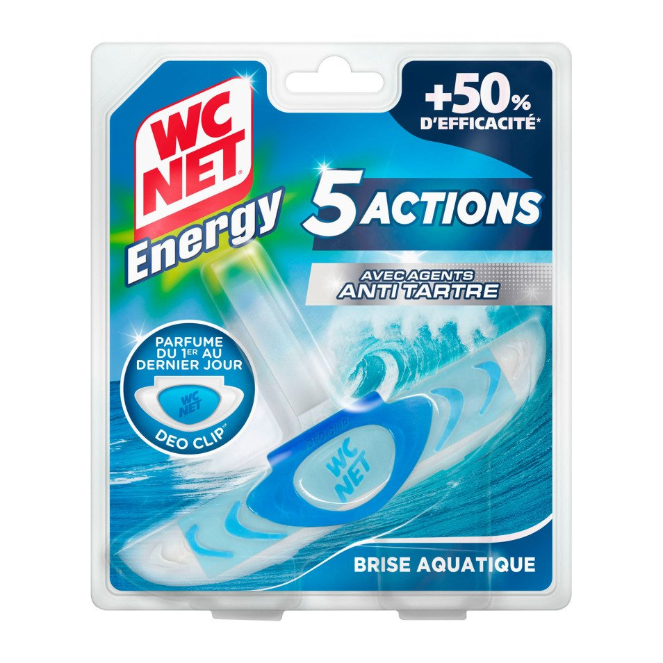 WC Net Bloc WC Énergie, 5 en 1, Brise Aquatique