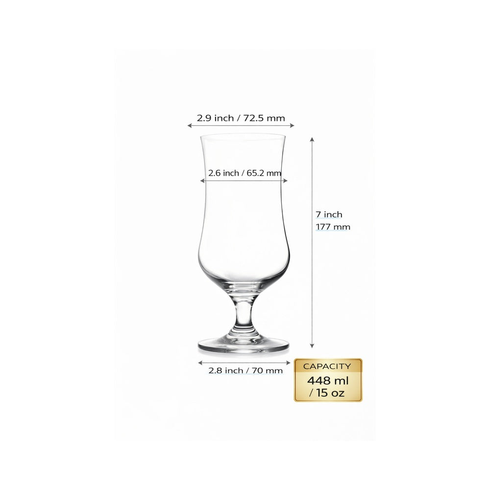 Pasabahce Lot de 2 verres à vin longues, elegants à pied, 7,25 x 7,25 x 17,7 cm, 448 ml, pour vin rouge, cocktail, champagne