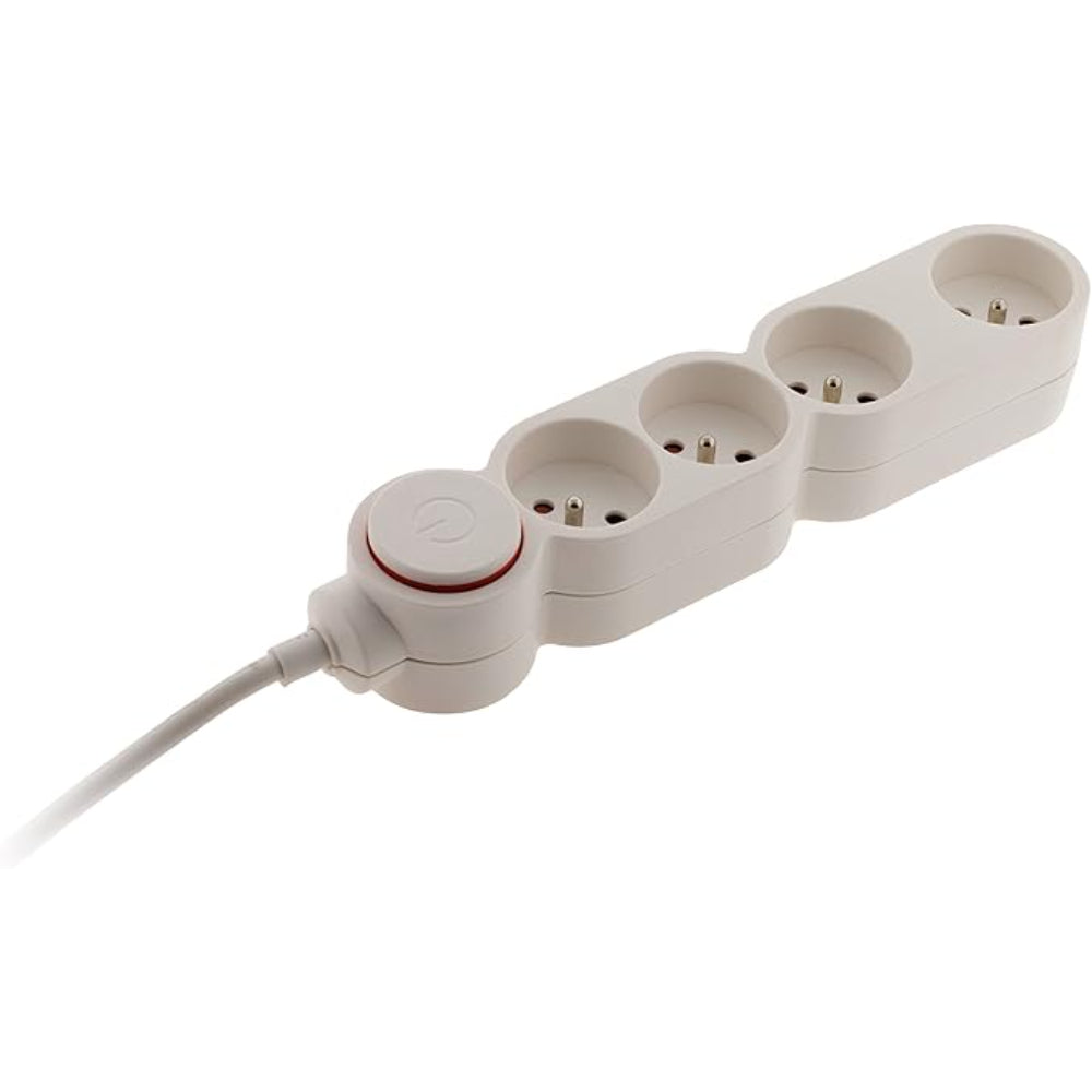 Bloc Home 4 prises 16A 2P+T + parafoudre - Blanc - Zenitech
