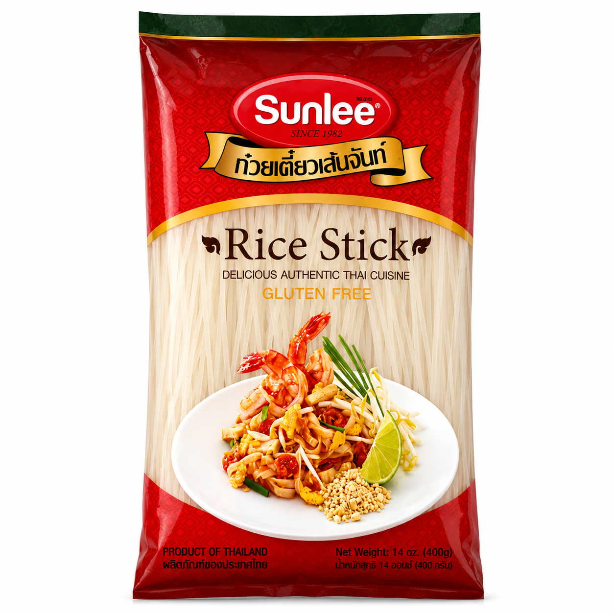 Sunlee Nouilles de riz curve 3 mm 400 g