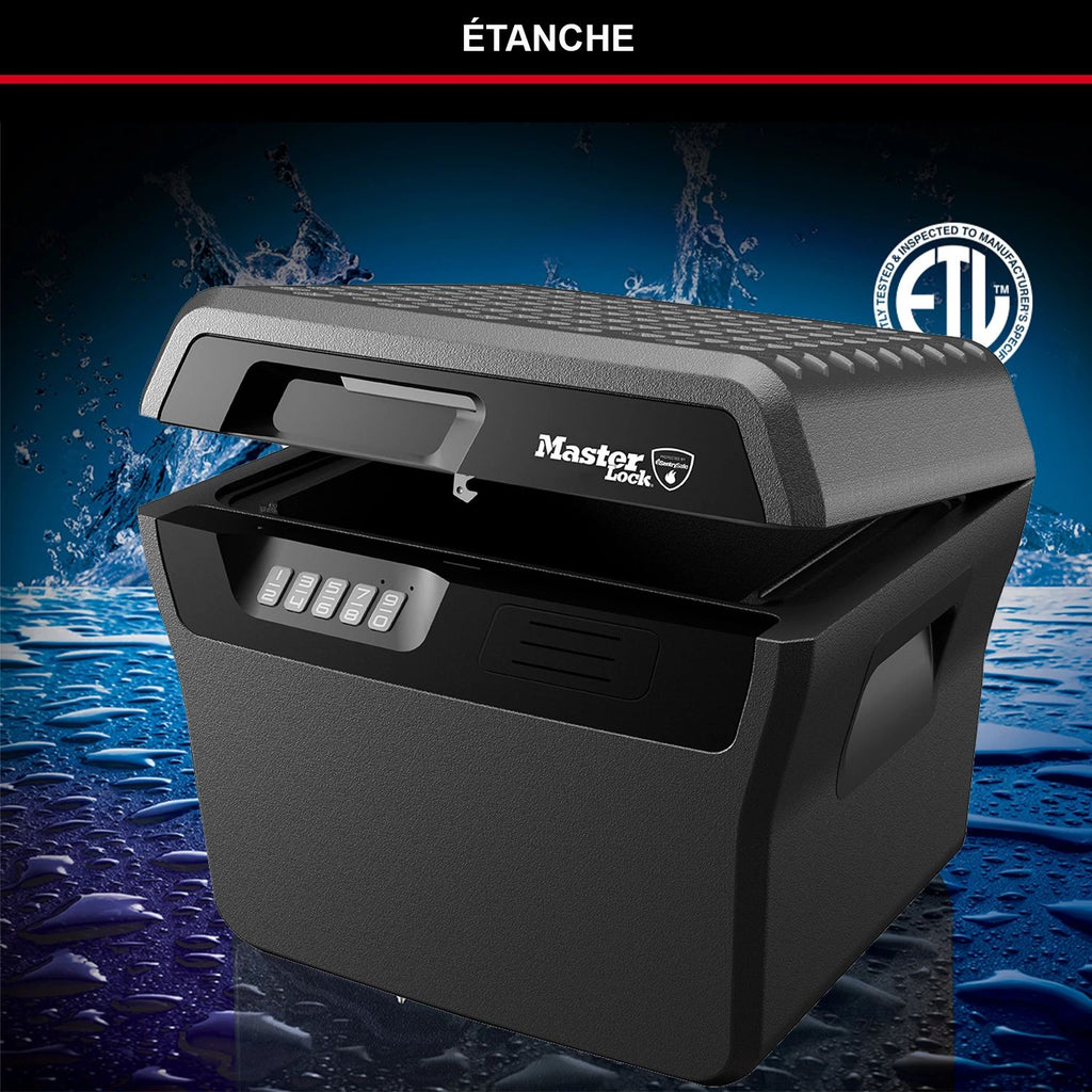 Master Lock Certified Fireproof and Waterproof Safe Box with Digital Combination, 18.5L, 421 x 359 x 351 mm, Portable, for home and professionals