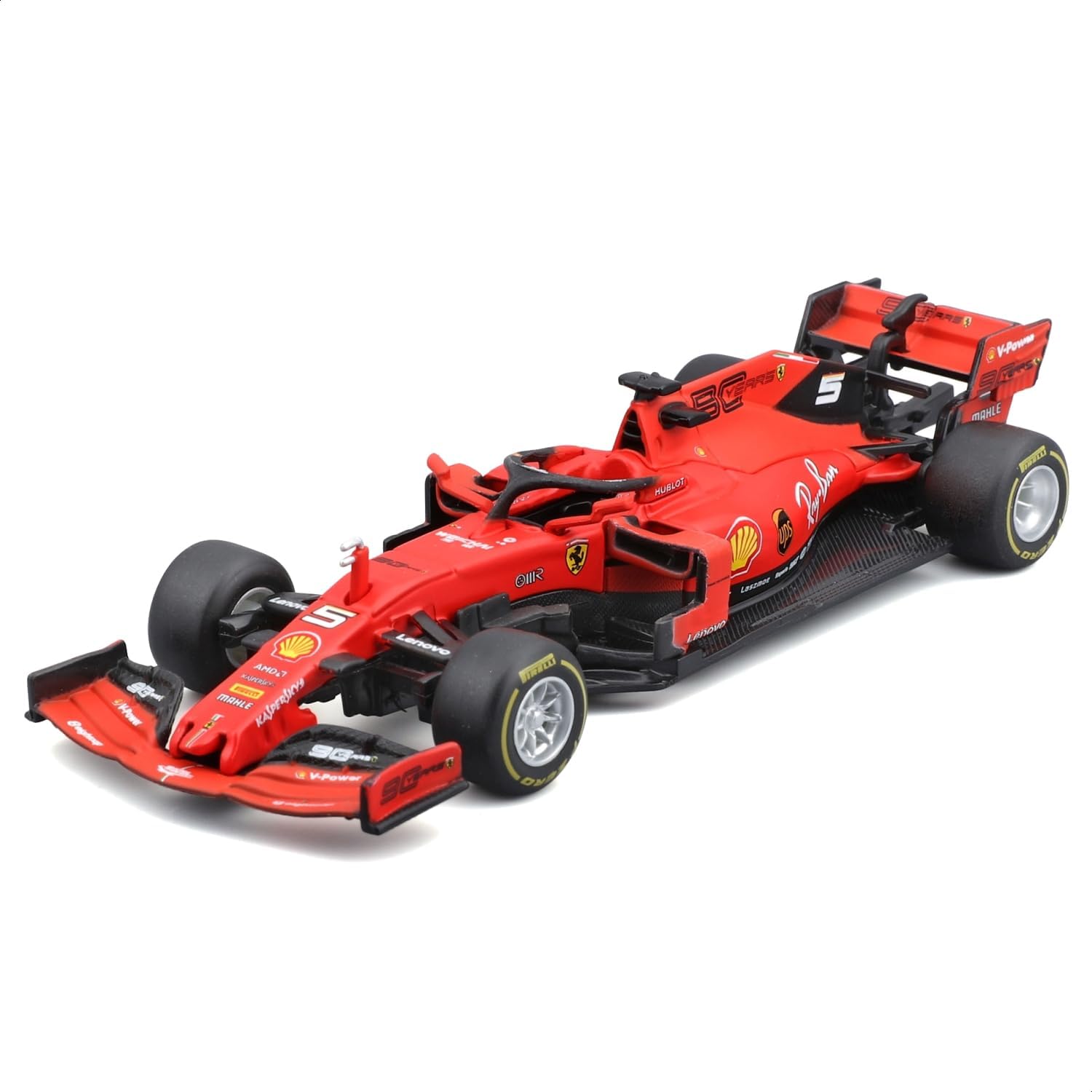 Scuderia Ferrari Échelle 1/43 Pack de 7 Voitures de Formule 1 avec Présentoir