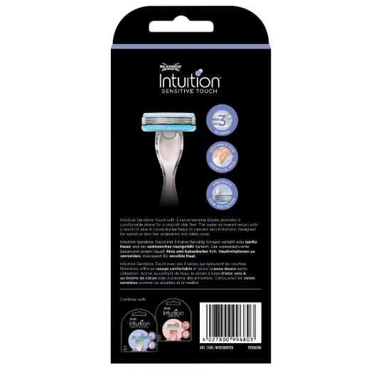 WILKINSON SWORD Intuition Sensitive Touch Rasoir 3 Lames - 1 Rasoir