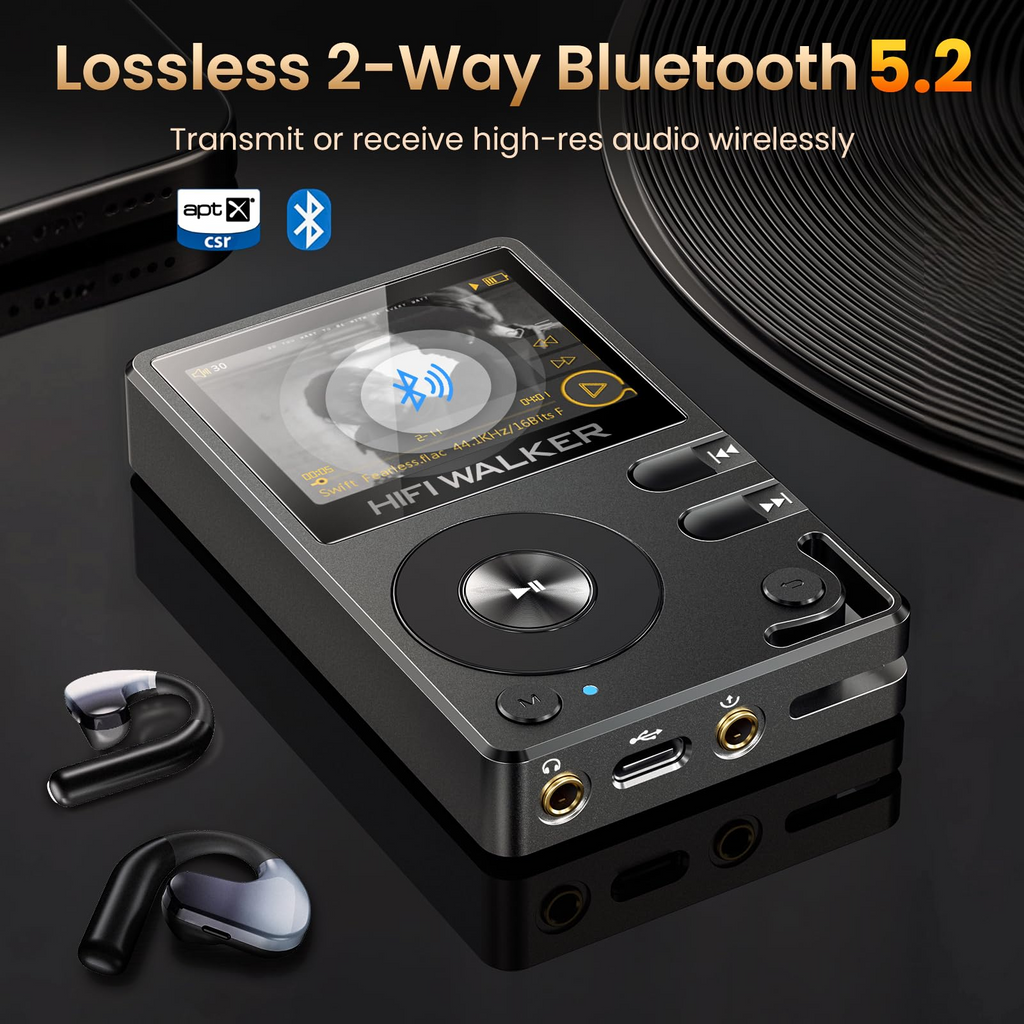 HIFI WALKER H2 Lecteur audio numérique 64 Go - Noir