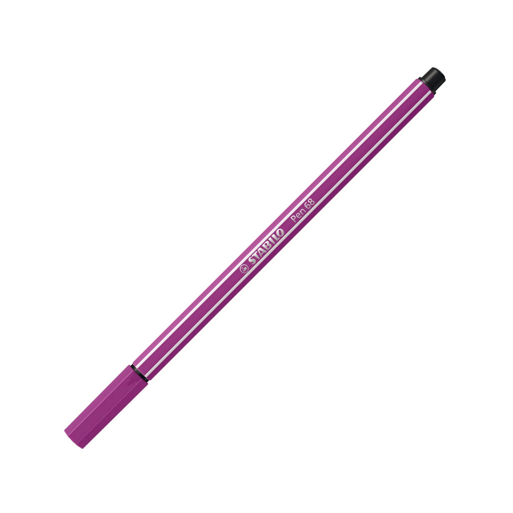 STABILO Pen 68 Feutres à pointe fibre haut de gamme, Lot de 18 avec 18 couleurs assorties