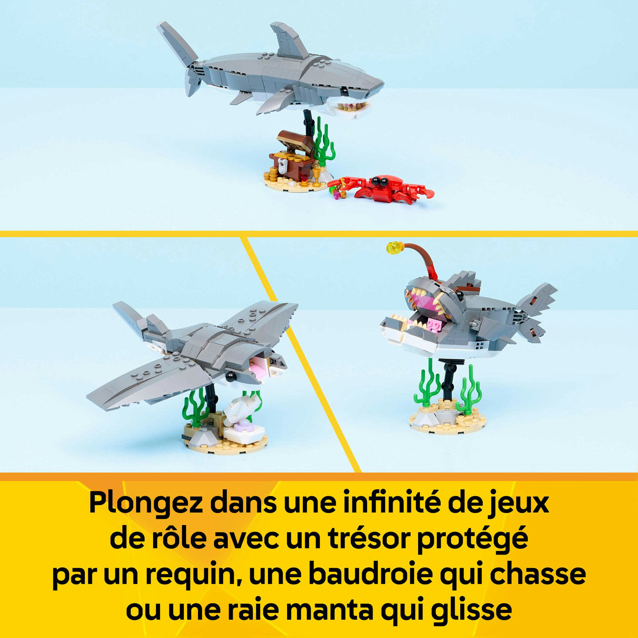 LEGO Creator 31381 Le redoutable requin et le coffre au trésor