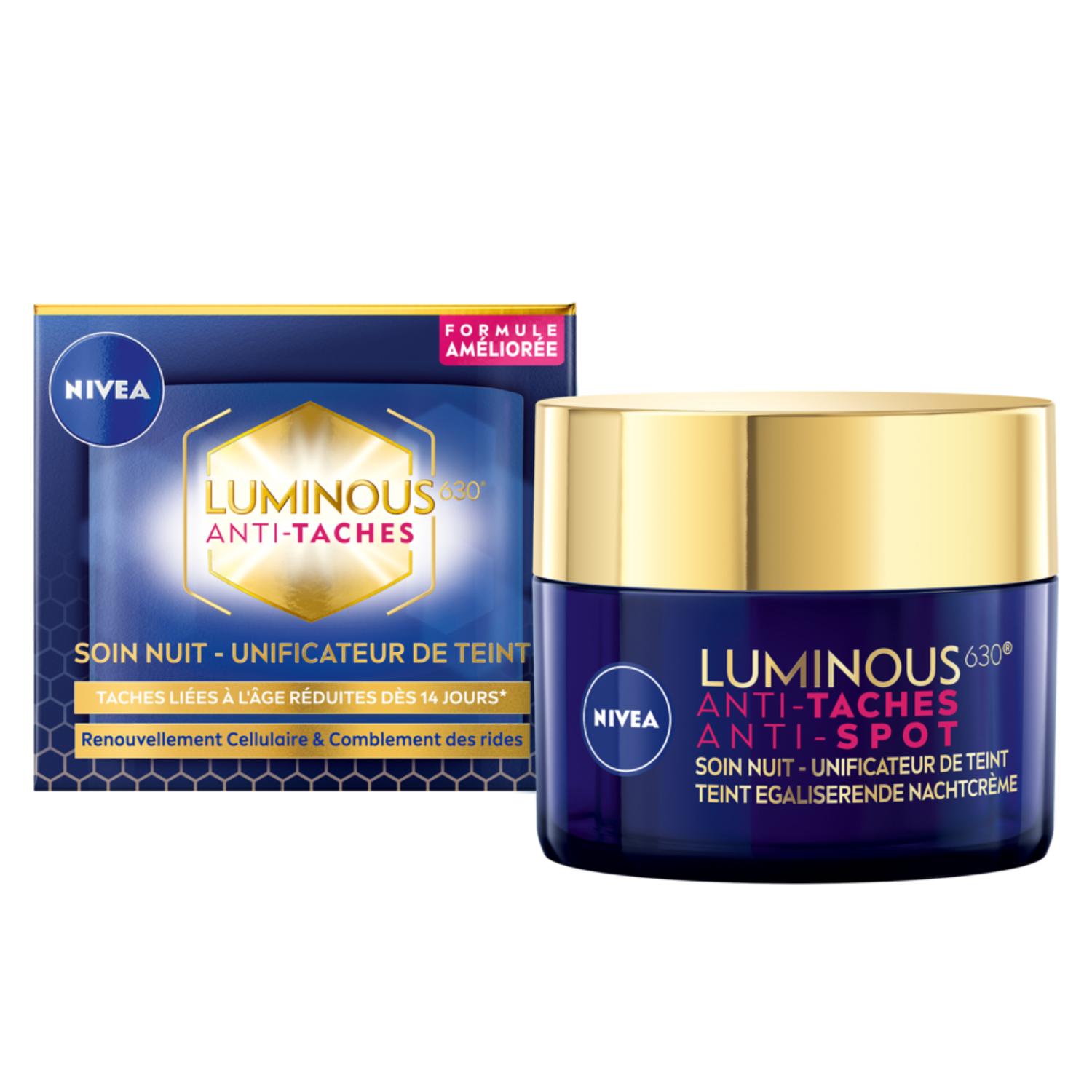 NIVEA Luminous630 Soin de nuit régénérant visage anti-taches brunes 50 ml