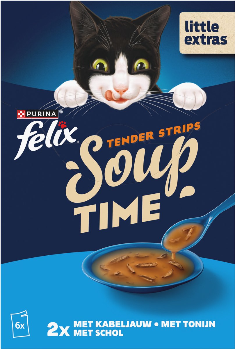 Felix Soupe en Lanières Sélection de Poissons 6x48 g
