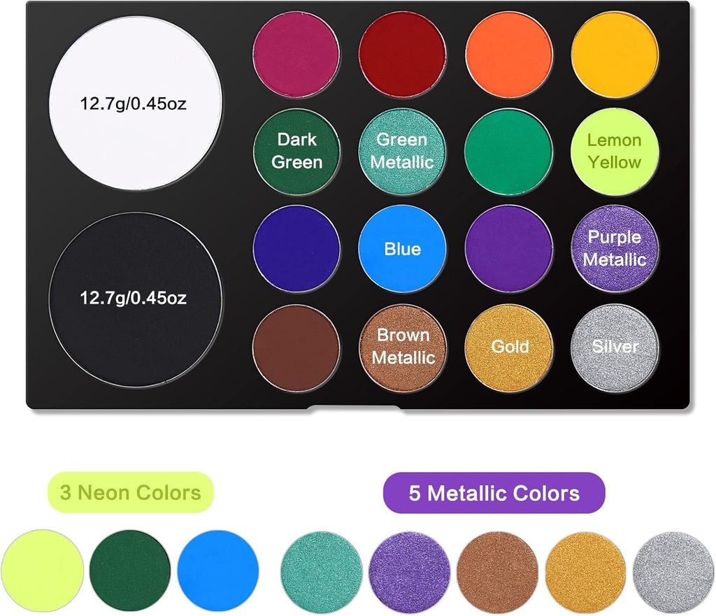 UCANBE 18 couleurs aquarelle professionnelle Astéroïde pour le visage