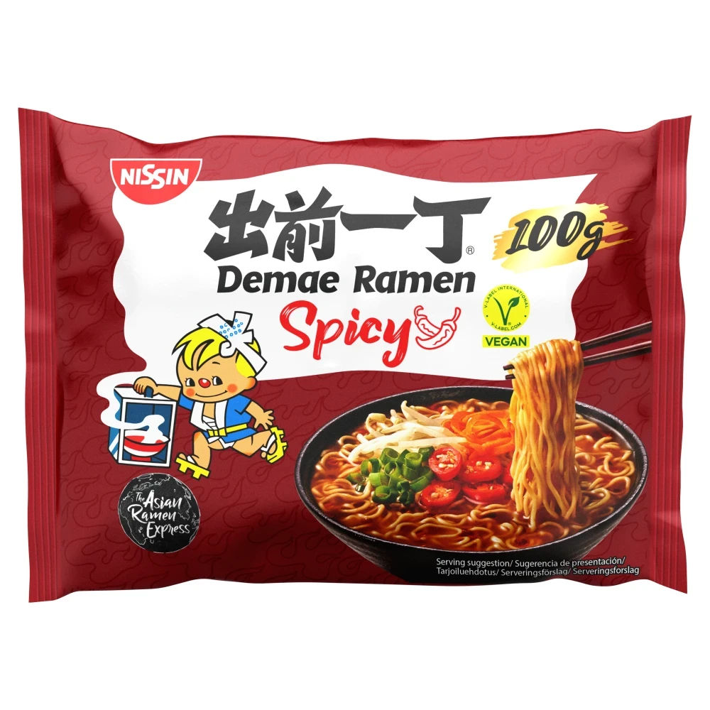 NISSIN Demae Ramen, nouilles instantanées saveur épicée 100 g