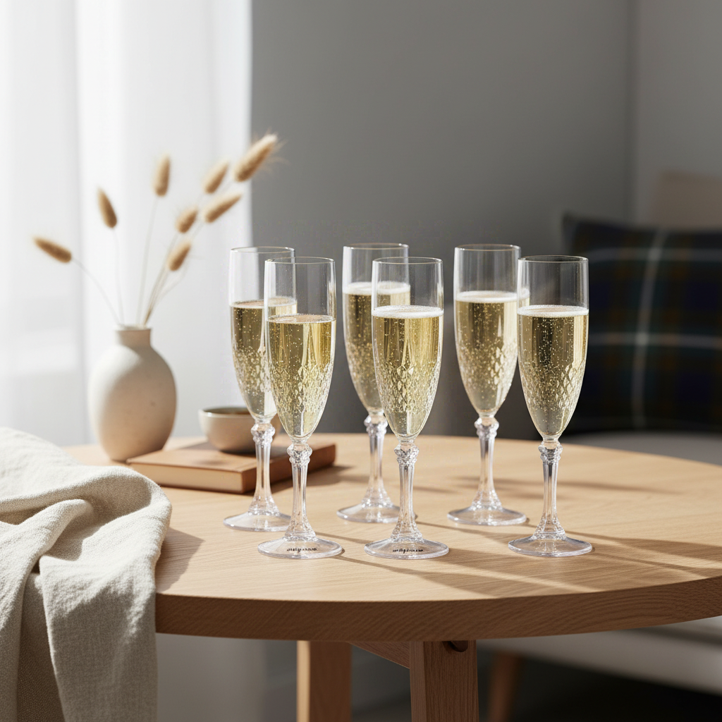 ALPINA Lot de 6 flûtes à champagne - 200 ml