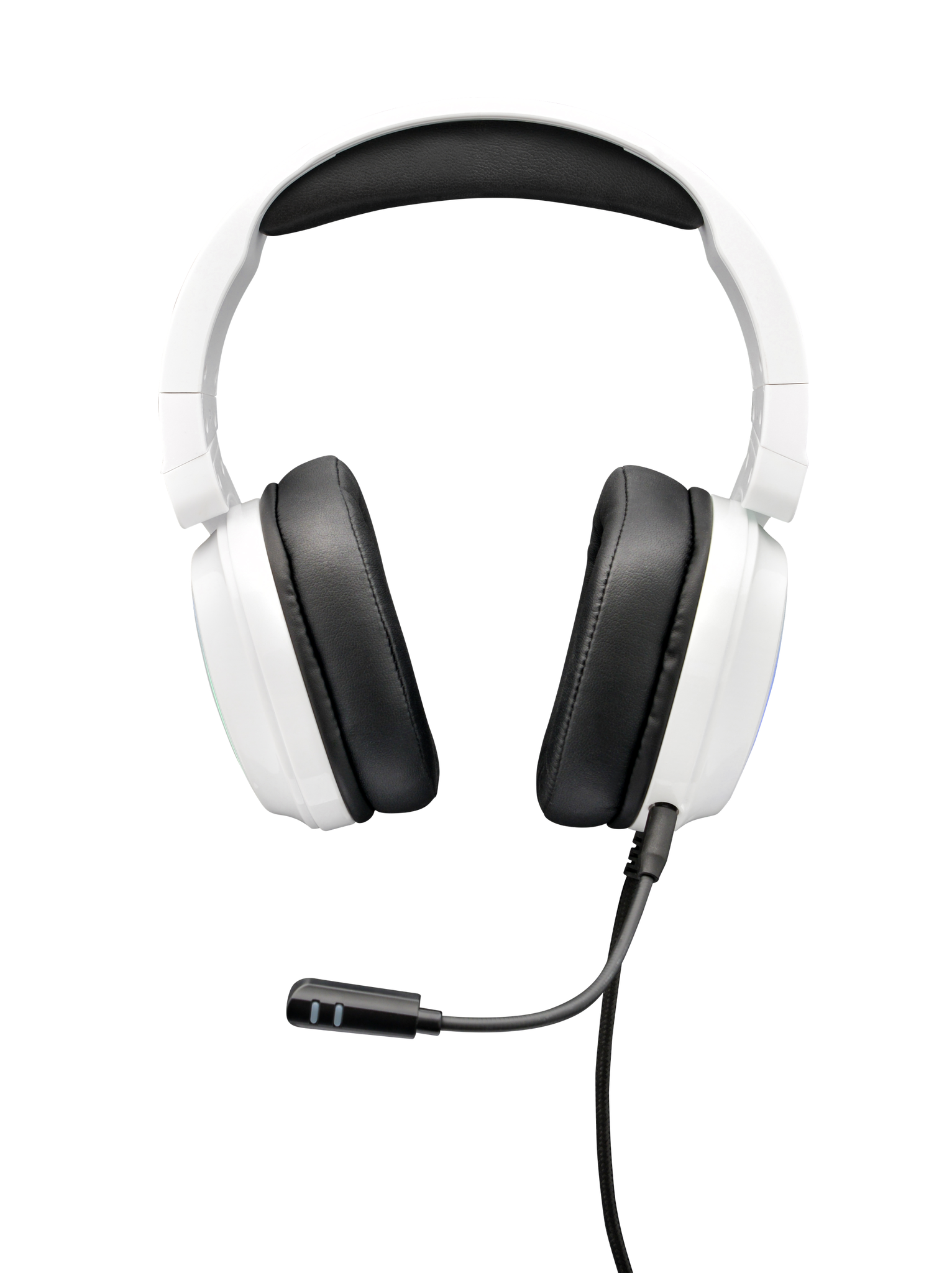THE G-LAB Korp Radium Casque de jeu circum-aural filaire avec microphone détachable, prise jack 3,5 mm, éclairage RVB, Blanc