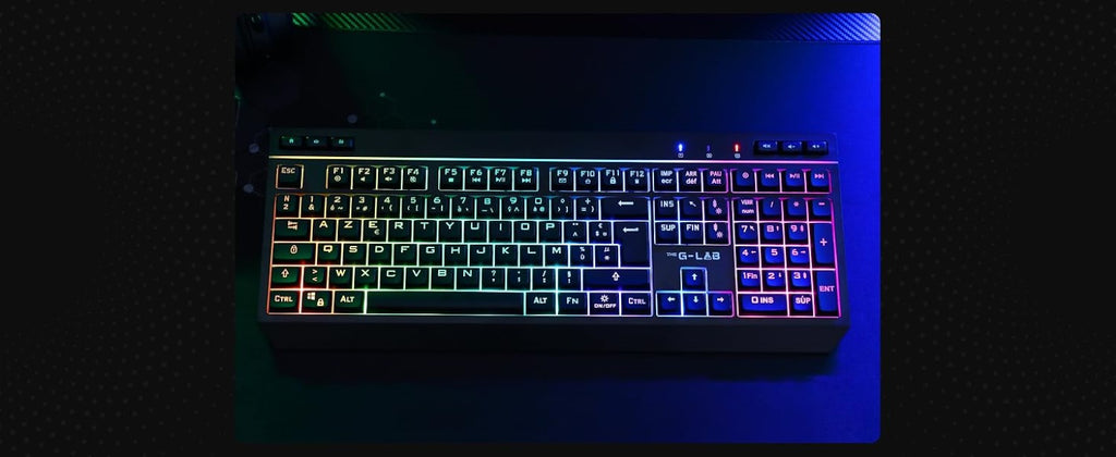 THE G-LAB Keyz Tungsten EX Clavier Gaming sans Fil - AZERTY - Noir