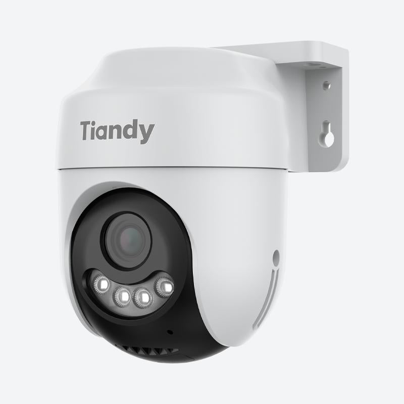 Tiandy Caméra de surveillance H653K pour sécurité domestique, surveillance à rotation et inclinaison 360°, sans angle mort, Wi-Fi 2,4 GHz, détection gratuite des personnes/véhicules, stockage sur carte SD, audio bidirectionnel