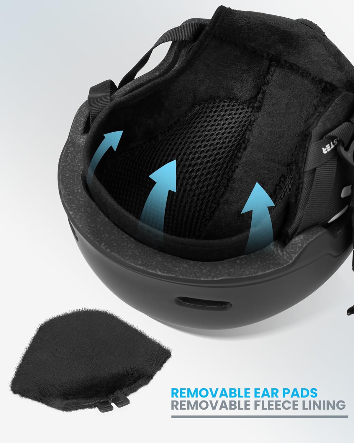 OutdoorMaster Casque de ski enfant MIPS Reindeer pour garçons, filles et adolescents Noir XS