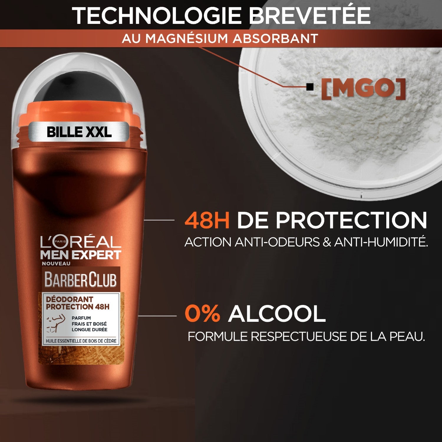 L'Oréal Paris Men Expert Barber Club Déodorant Bille Protection 48h 50ml
