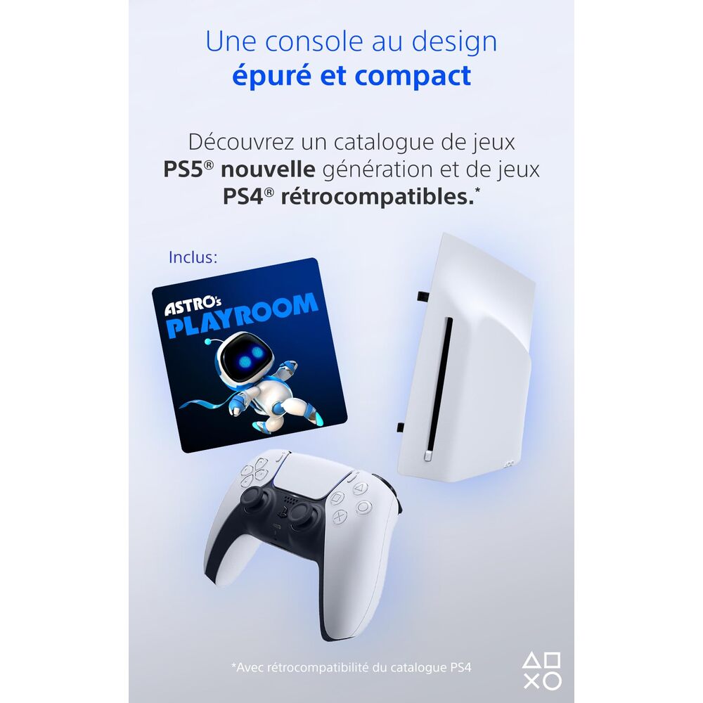 PlayStation 5 Slim Standard avec manette sans fil DualSense - Blanc - Édition limitée Fortnite Chaos fleuri - Version UE