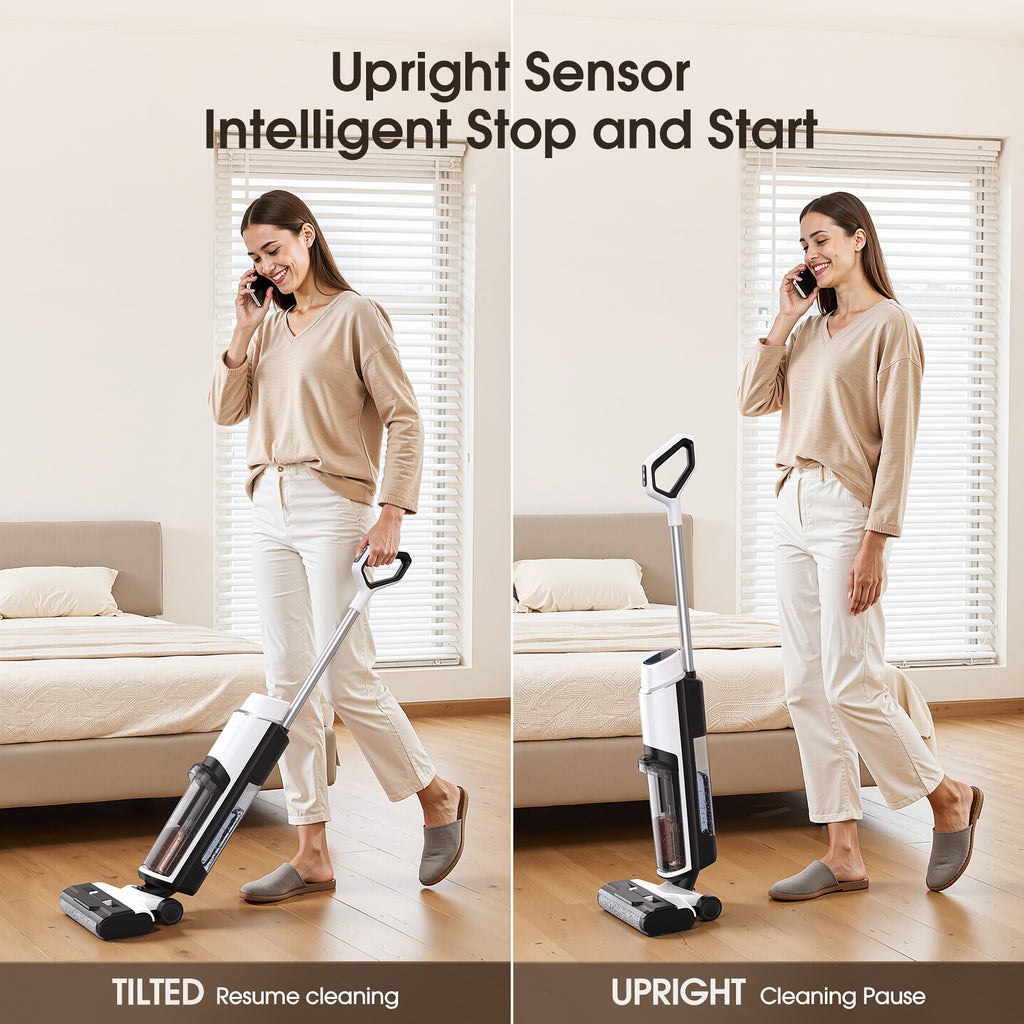 Lubluelu T8A aspirateur eau et poussière sans fil autonettoyant et autoportant