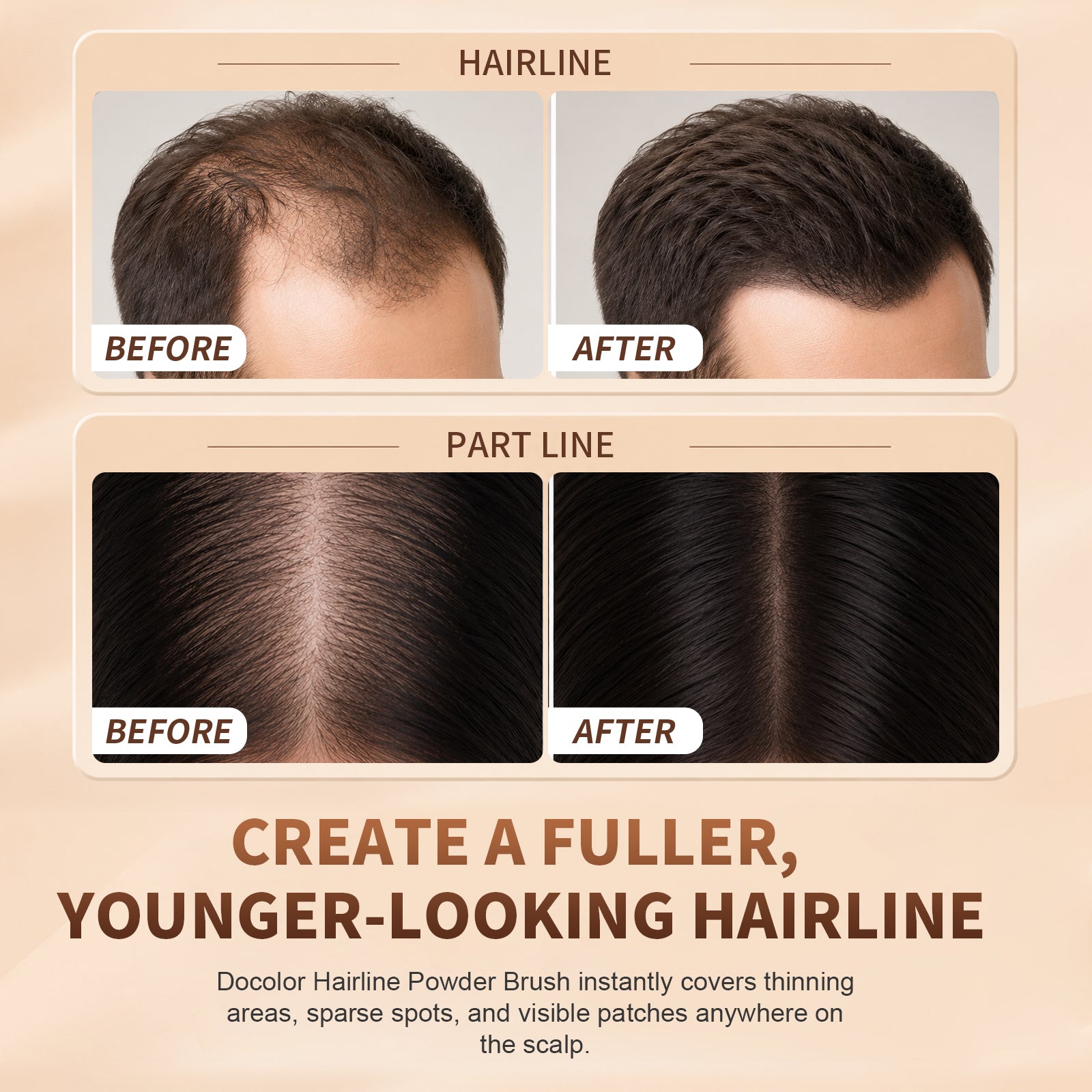 Docolor Pinceau pour ligne capillaire Noir