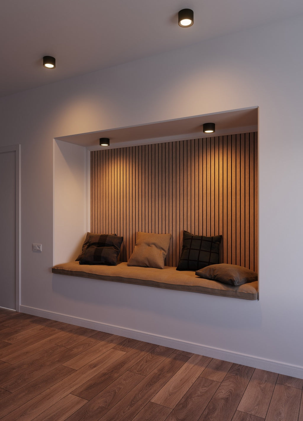 Plafonnier LANDON SMART court - variation de température de 2700-6500k LED intégrée métal noir IP44 Salle de bain - Nordlux, Intérieur