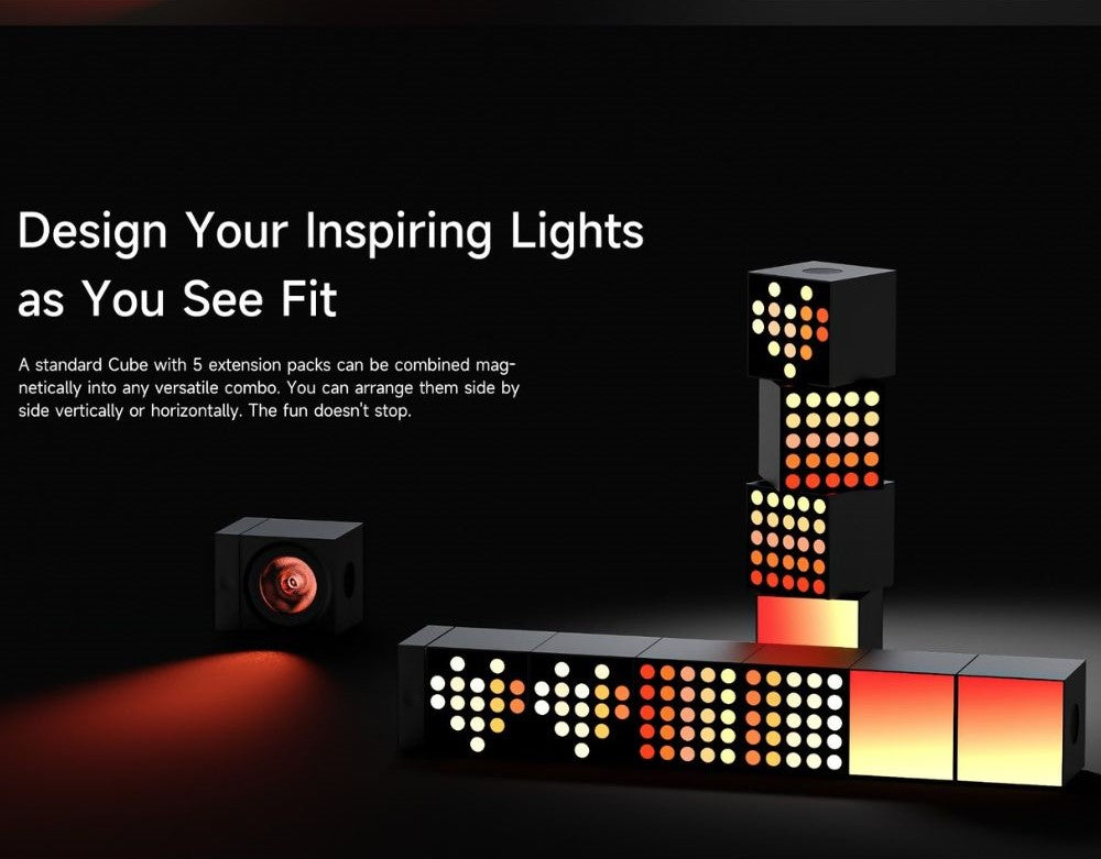 Yeelight Cube Lampe connectée - Spot lumineux cubique pour jeu - Pack d’extension