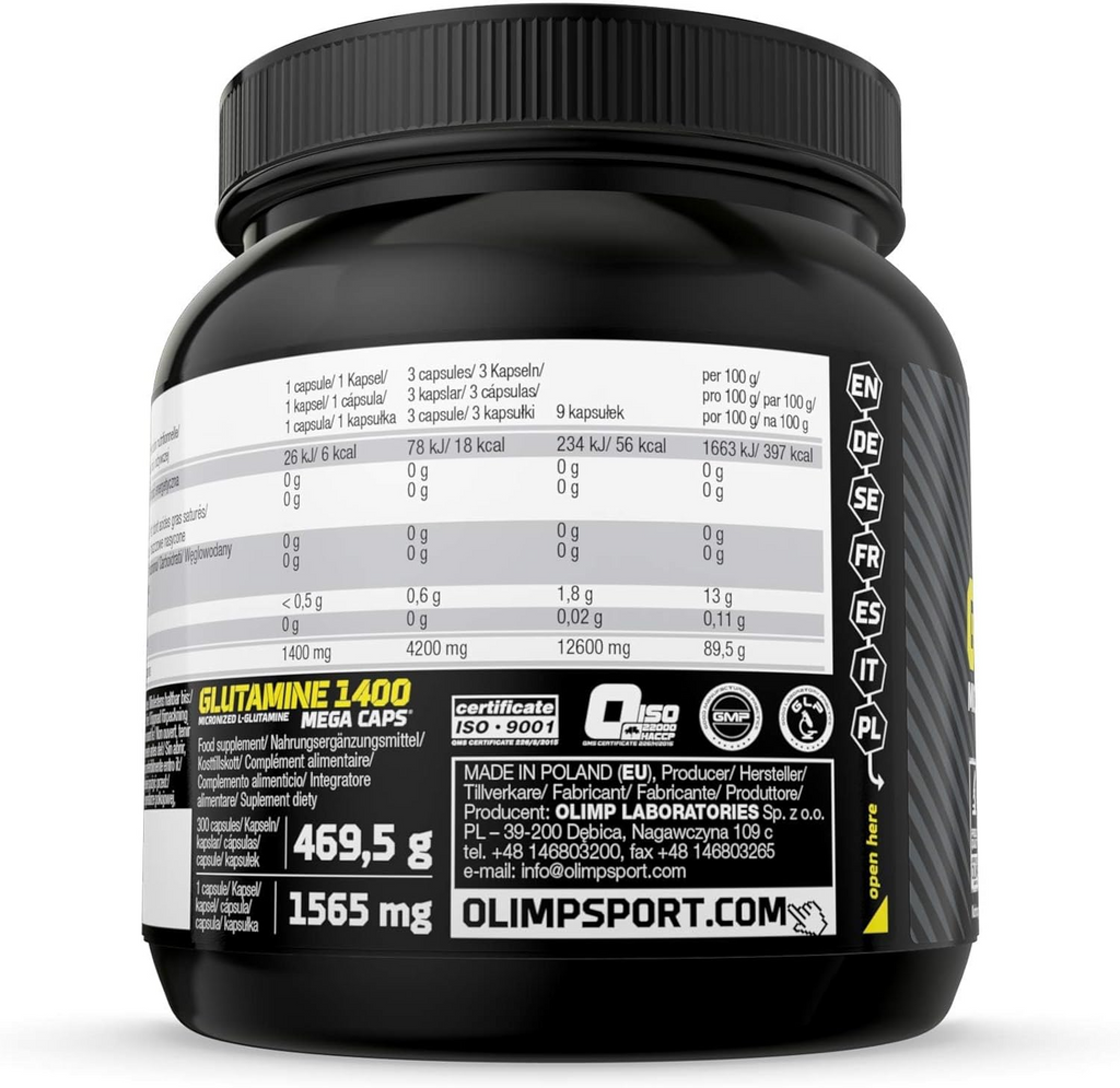 Olimp Supplements Gélules glutamine mega caps 1400 - 300 g