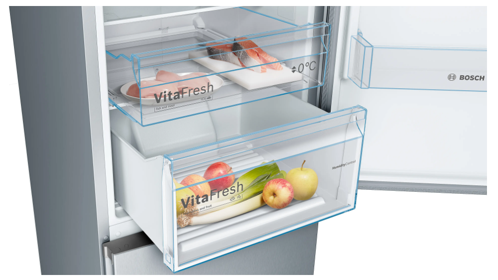 Bosch KGN39VLEB Réfrigérateur et congélateur 368 L Classe E - Inox