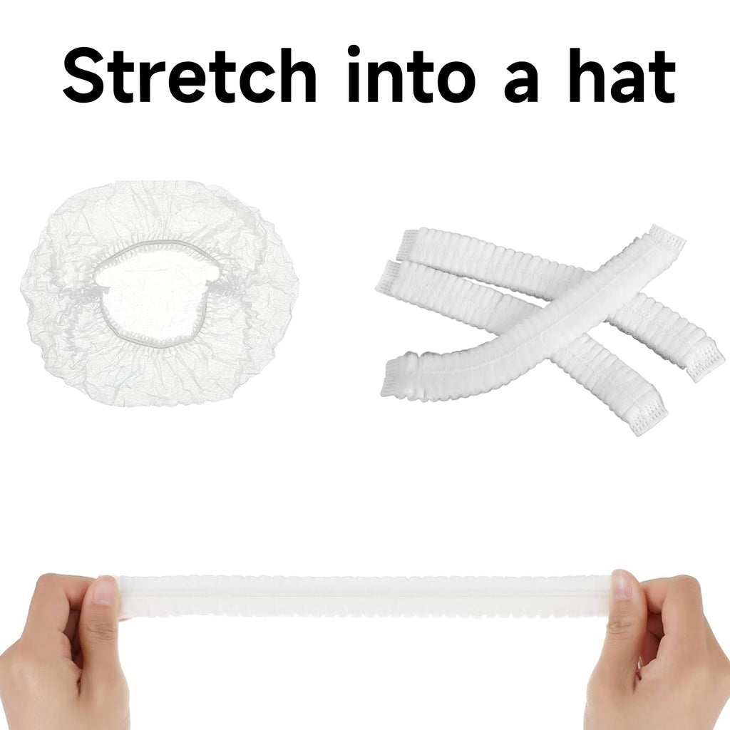 YIJINCHAN Élastiques à cheveux jetables, Blancs (100 pièces/paquet)
