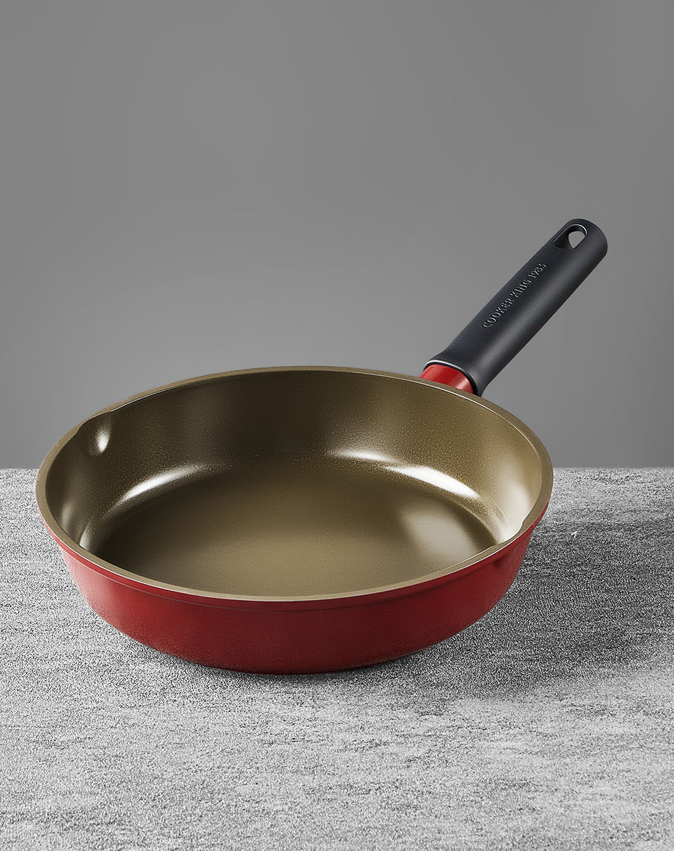 COOKER KING Poêle antiadhésive 28 cm, revêtement céramique au titane, sans PTFE ni PFOA, compatible induction