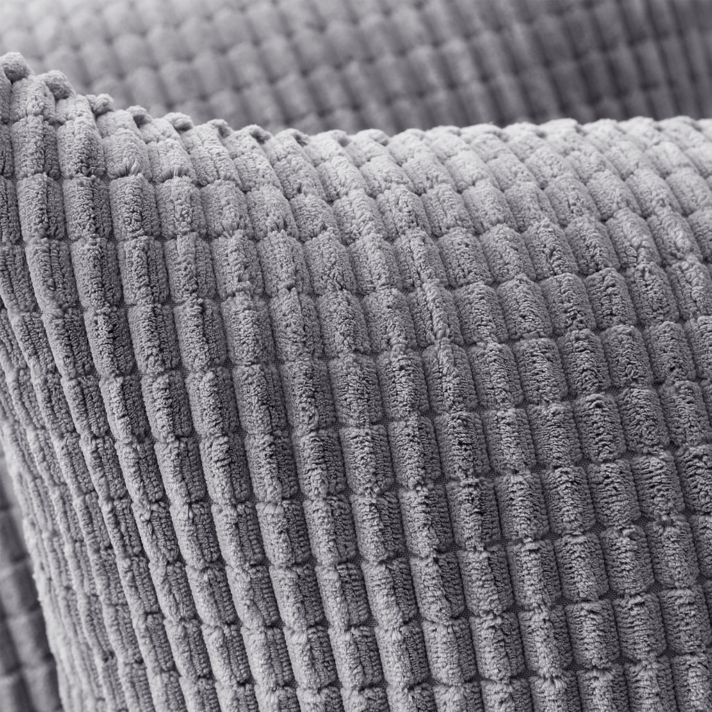 Deconovo Housse de coussin en velours gris clair 50 x 50 cm - 1 pièce
