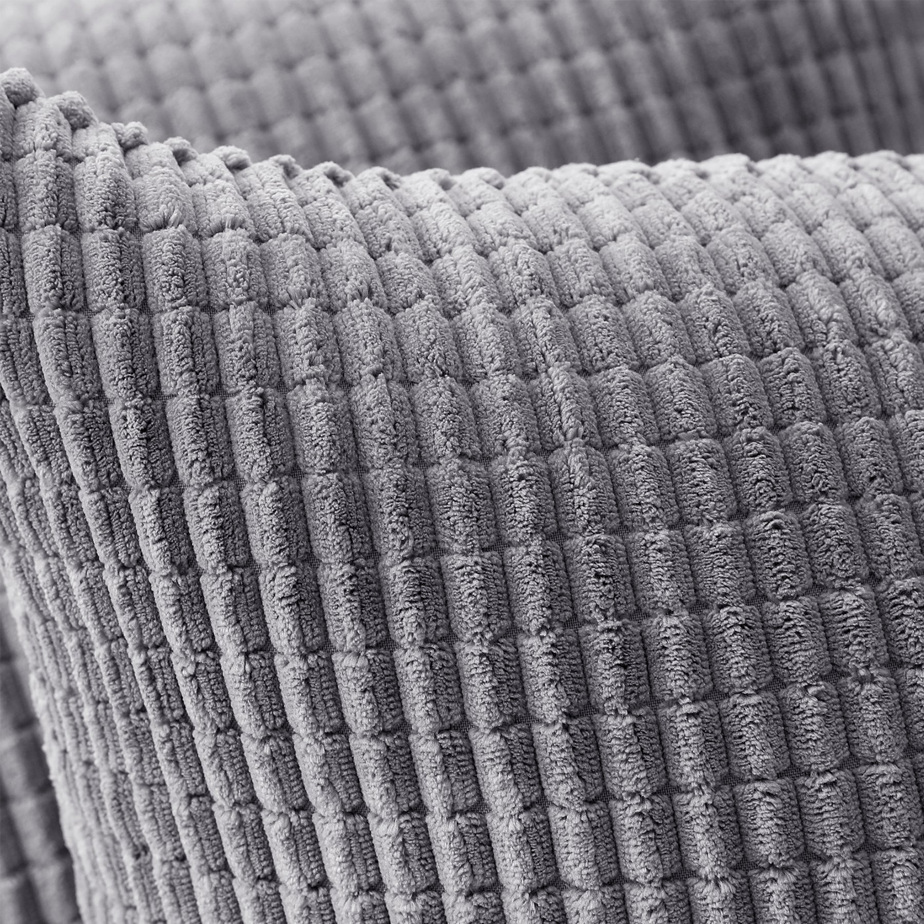 Deconovo Housse de coussin en velours gris clair 50 x 50 cm - 1 pièce