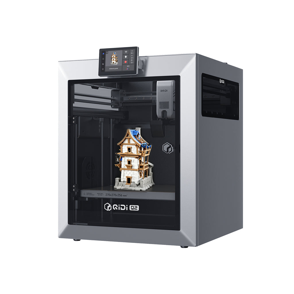 Imprimante 3D QIDIQ2, FDM à boîtier fermé avec chambre chauffante à 65 °C, filtration de l’air ultra-avancée, vitesse élevée de 600 mm/s, caméra IA, mise à niveau automatique complète